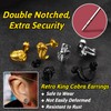 Cobra Stud Earrings for Women Silver Tiny Ear Studs Stainless