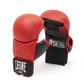 LEONE 1947 gk096, fit-karate Unisex Adult Gloves, unisex adult, GK096, red, Small