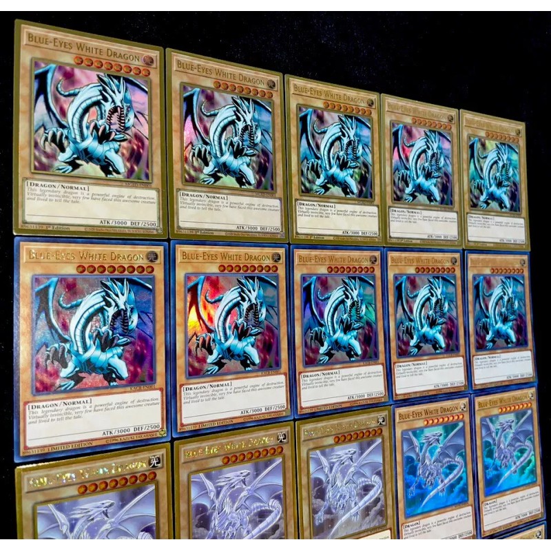 YUGIOH 100 CARDS LOT • BLUE-EYES WHITE DRAGON • SECRET