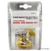 CHICAGO ELECTRIC POWER TOOLS Brass Rotary Wheel and Brush Set