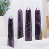 Dream Amethyst Natural Healing Crystal Tower 5.9"-6.3" 6 Faceted Single