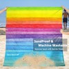 HappyGo Beach Blanket Sand-Free Quick-Dry Large Picnic Mat for Families,
