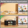 Marbrasse Desk Organiser with 3 Drawers,Multi-Functional Pen Holder,Desk Tidy and