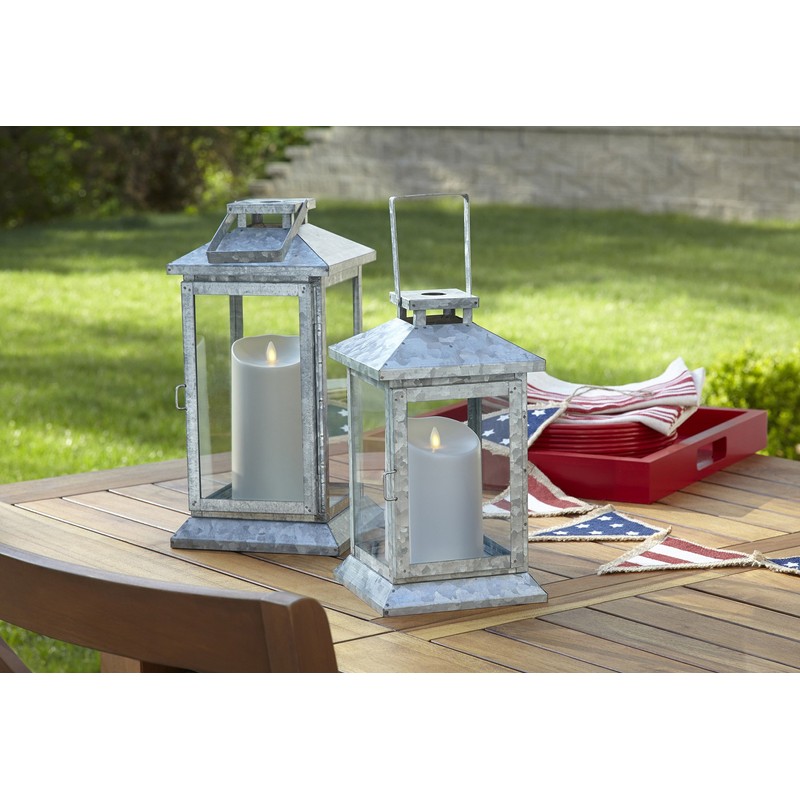 Luminara Outdoor Flameless Candle: Plastic Finish, Unscented Moving Flame Candle