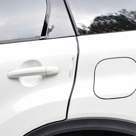 Car Door Protection Vehichle Anti-Collision Bar Reflective Edge Guard Protector for Safer Parking, Scratches, Dings, Universal Fit, Self Adhesive Sticker, 4 Piece, White