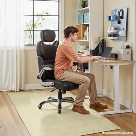 Anidaroel 36"x48" Chair Mat for Hardwood Floor/Tile Floor, Desk Chair Mat for Home Office, Under Desk Rug for Rolling Chair, Anti-Slip Office Rugs for Rolling Chairs, Large Floor Protector Rug, Khaki