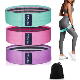 Fabric Resistance Bands for Arms Women,Resistance Bands for Legs and Butt,Yoga Stretch Exercise Loop Booty Bands,3 Pcs Resistance Bands Set, for Working Out,Squat,Glute Hip Training