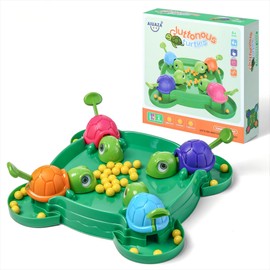 AIUAZA Hungry Turtle Chessboard Game Hungry Box Chessboard Game Turtle Eat Beans Chessboard Game Party and Party Family Toy 2-4 Person Games (108 Beans)
