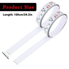 Giantree 2 Pcs Steel Self-Adhesive Measuring Tape, Imperial and Metric Scale Workbench Ruler Sticker 39" Left to Right Reading Sticky Tape with Adhesive Backing for Woodworking Saw Drafting Table