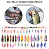 30Pcs Roostertail Spinner Fishing Lures - Metal Spoon Fishing Spinner
