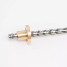 Zyltech Left Hand 1/2-10 Stainless Steel ACME Threaded Rod Lead Screw Brass Nut 12 24 36 - 24"