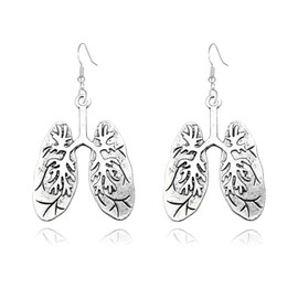 ONLYJUMP Biology Chemistry Earrings Gift for Women Microscope Dangle Earrings Silver Plated DNA Double Earrings Science Microscope Charms Earrings Jewelry Gifts (Lung slices)