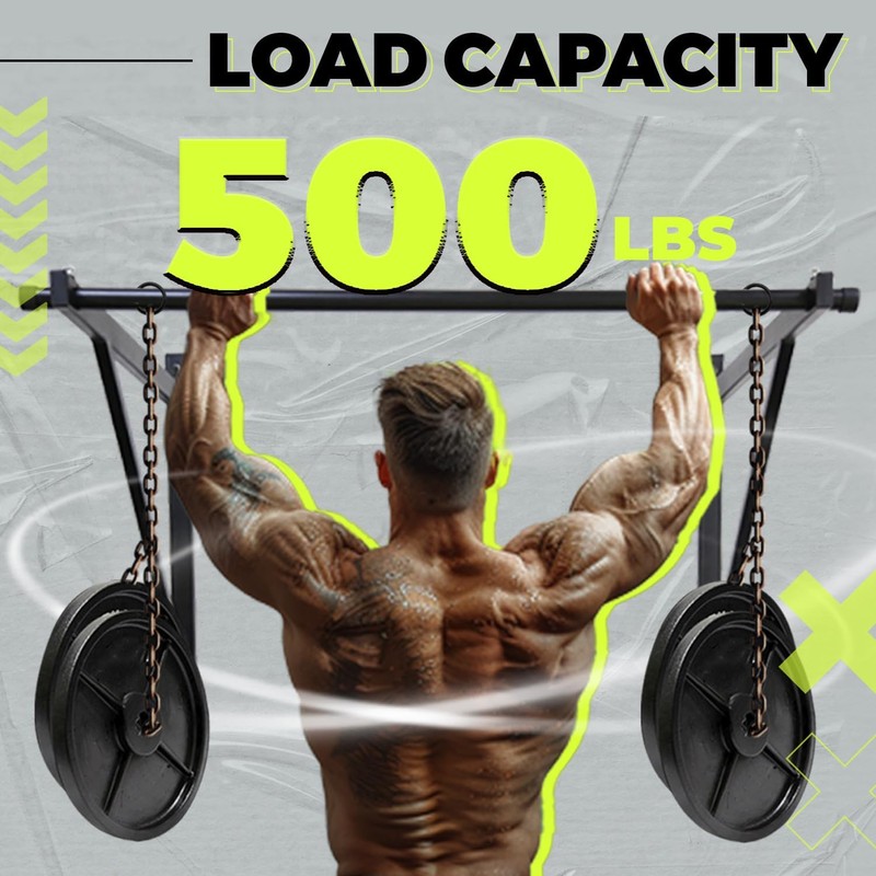 ECOTRIC 46'' Wall Mounted Pull Up Bar Chin up Bar