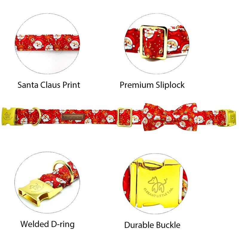 Elegant little tail Christmas Dog Collar, Christmas Pet Collar, Dog