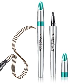 Eyebrow Microblading Pen, Eyebrow Eye Makeup Long-Lasting Waterproof, Smudge-proof Natural Eyebrow Hair (Dark Brown)