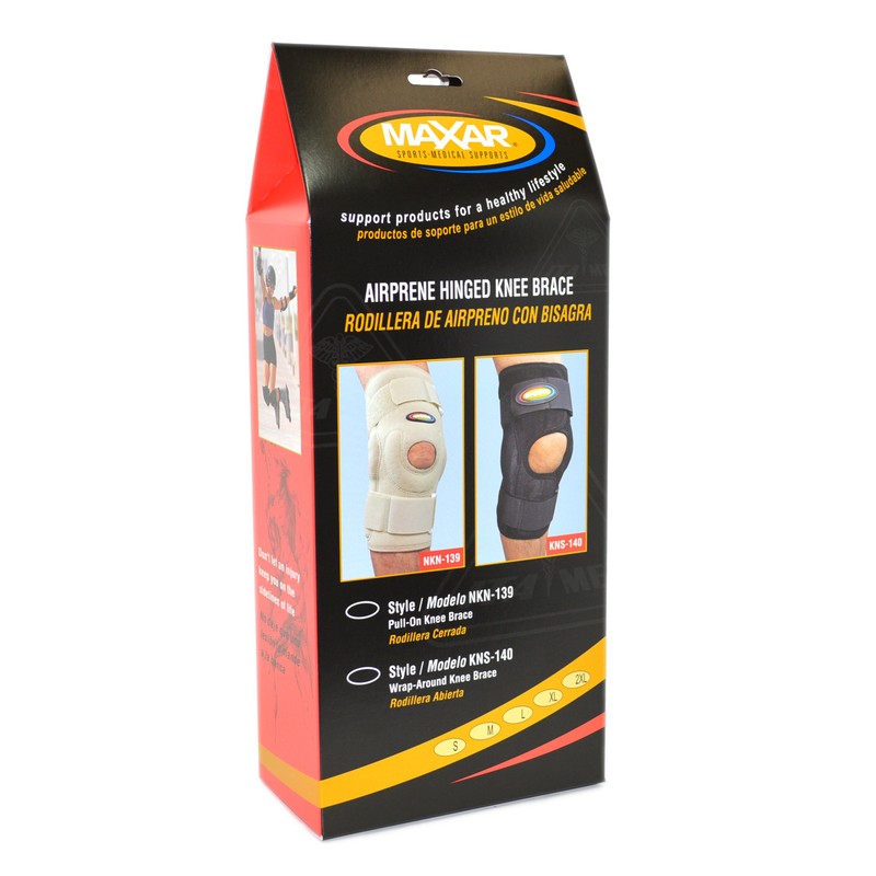 MAXAR NKN-139 Medium Airprene Breathable Neoprene Pull-On Knee Brace Double-Pivot