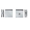 C.R. LAURENCE SCU4BN CRL Brushed Nickel Square Style Hole-in-Glass Fixed