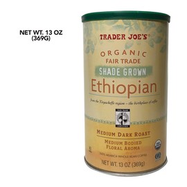 Trader Joe's Organic ETHIOPIAN Whole Bean Coffee 100% Arabica USDA Organic / Fair Trade / Kosher Pareve Certified 13oz (Organic Ethiopian)