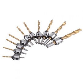 Countersink Drill Bit Set, Akozon Wood Countersink Drill Bit Steel Countersink Drill Bit Carpentry Woodworking Boring Tool Round Shank With L-Wrench Hex Key(Single 3.5mm + small spanner)