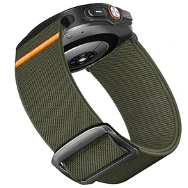 Compatible with Moto Watch 120 bands, 20mm, 22mm Quick Release Stretchy Solo Loop Adjustable Nylon Replacement Straps Compatible with Moto 120, 70, 100, 360 3rd Gen 2020 Smartwatch (Green, 22mm size
