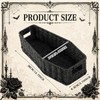 Goth Storage Basket for Bathroom Black Coffin Tray Woven Paper