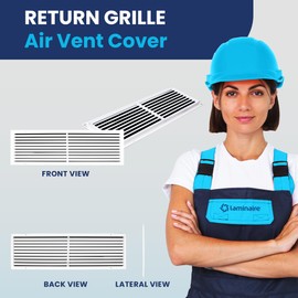 36" x 10" (Duct Hole) Decorative Air Return Vent Cover – Aluminum HVAC Grille for Ceiling & Wall, Rustproof AC Return Vent, Premium Modern Design, 37.6" x 11.6" Face, Ideal for Home HVAC