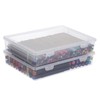 BTSKY 2 PCS Medium Size Clear Stackable Rectangular Storage Box