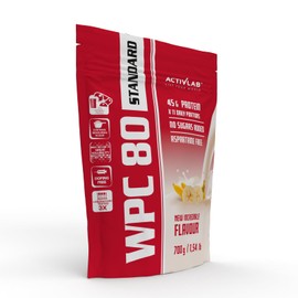 Activlab WPC 80 STANDARD 700g, Proteinpulver, Muskelaufbau, Fettreduktion, Molkenproteinkonzentrat, Effektiver Muskelzuwachs & Regeneration | 73,4g Protein pro 100g, Banane