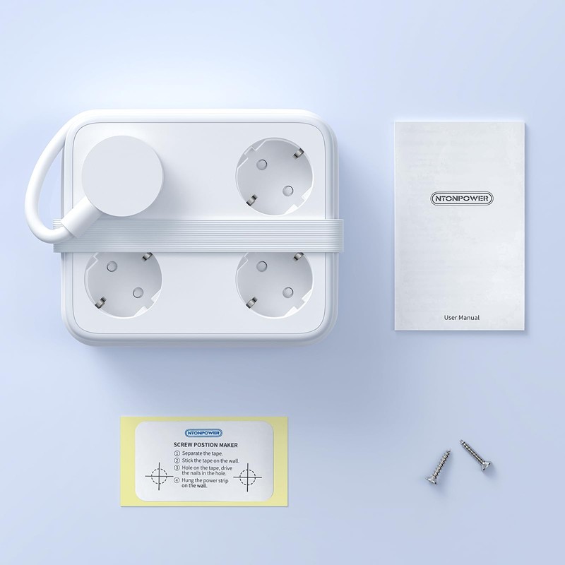 4-Way Power Strip USB C 45 W NTONPOWER 2500 W
