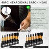 40Pcs Impact Hex Head S2 Alloy Steel Allen Wrench Drill