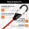 Heavy Duty Bungee Cords with Carabiner Hooks: 18”(45.7cm) Red Elastic