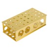 Golden Aluminum Test Tube Rack Holder Stand 8*12.3*18*30mm Hole Diameter
