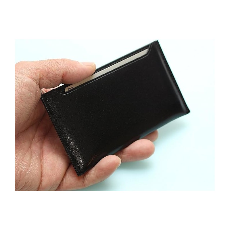 Men's Company Ultra Thin Business Card Holder, Imperfected Black