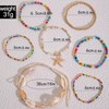 Luolinice 7PCS Shell Bracelet for Women Boho Layered Seashell Bracelet