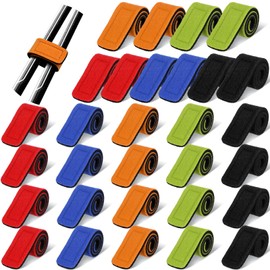 Wettarn 30 Pcs Fishing Pole Straps Fishing Rod Wrap Elastic Fishing Pole Carrier Fishing Rod Ties Stretchy Rod Holder for Fishing Gear and Equipment Casting Rods Holder Strap Belt Accessories