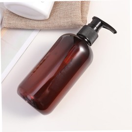 LABRIMP 5pcs Tawny Shampoo Emulsion Pump Bottles Portable Travel Containers for Toiletries for Shampoo Conditioner and Lotion Refillable and Reusable Dispensers