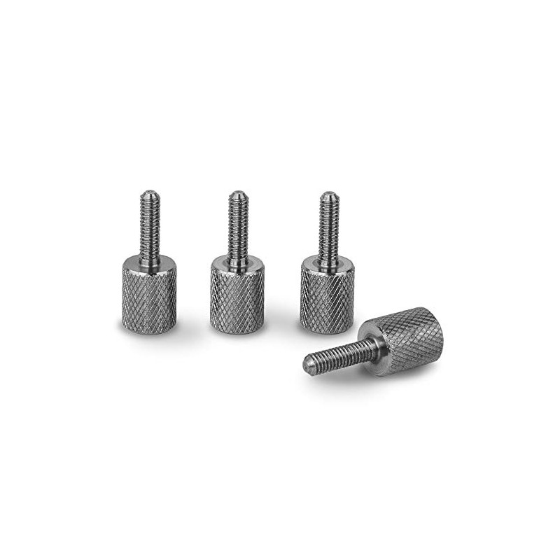 PrecisionGeek Stainless Steel Knurled Screws M4 x 12 mm (Pack