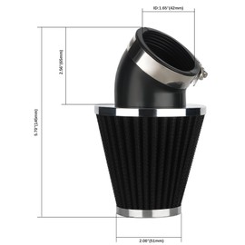 NIBBI 42mm Air Filter for GY6 engine High Performance Motocross Carburetor Cleaner for Dirt Bike Pit Bike ATV UTV Mini Bike Honda Kawasaki Yamaha Suzuki SSR