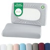 BaSaTex Organic Pillow Covers, Fitted Covers, Pack of 2, for