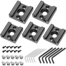 Cold Shoe Mount Adapter Cold Shoe Bracket Standard Shoe Type with 1/4" Thread Hole for Camera DSLR Flash Led Light Monitor Video and More 5Pack