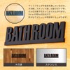 Two-face Bathroom Sign with Door Letter Sign Plate BATHROOM Room