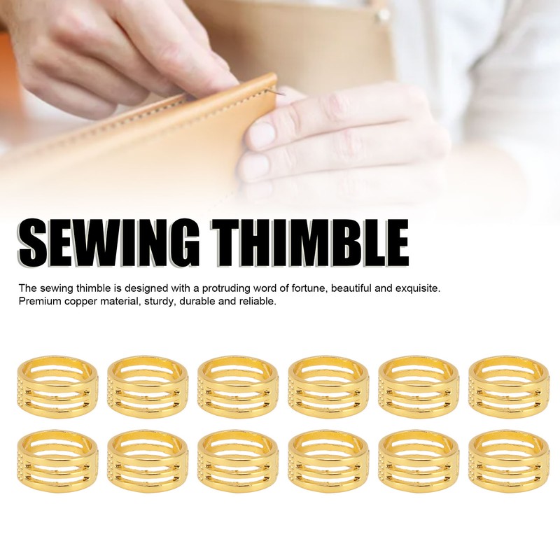 60pcs Sewing Thimbles Exquisite Copper Sewing Finger Protectors for Hand