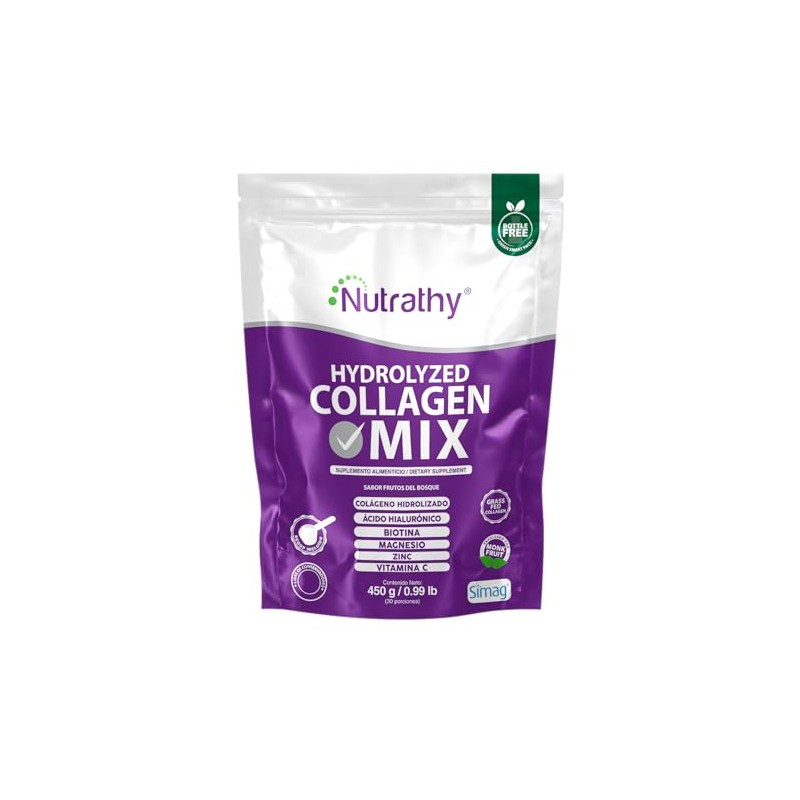 Nutrathy Colágeno Mix 7 en 1 450g Sabor Berries. Péptidos