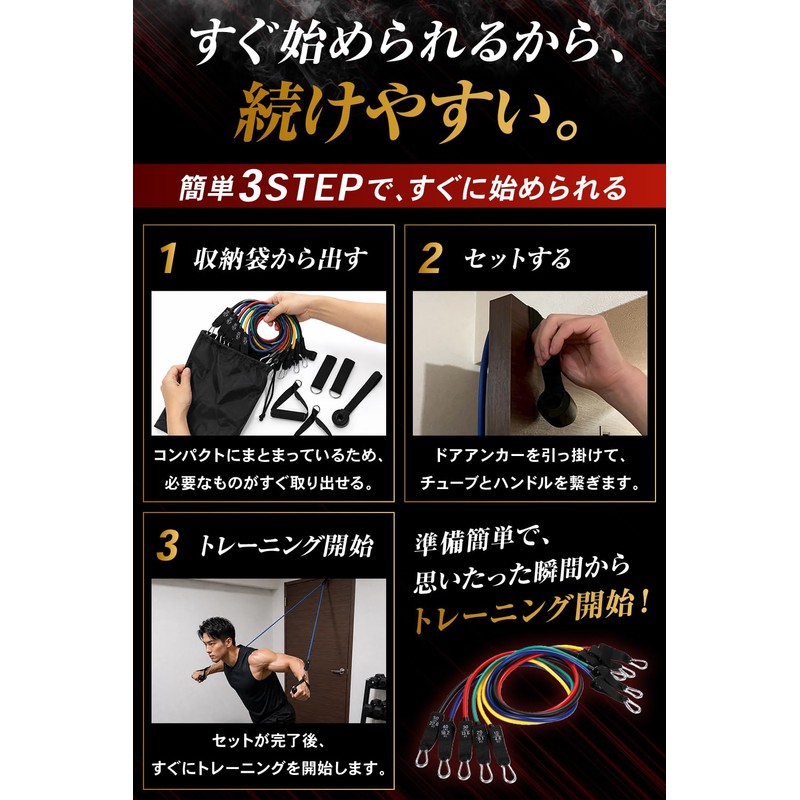Training Tube, Muscle Training Tube, Resistance Band, Training Band, Rubber