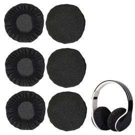 6 Pack Earpads for Earphones, Foam Pads, Earpads for Earphones, Extendable, Washable, Flexible Fabric Foam Ear Pads
