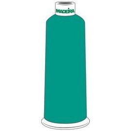 Madeira Rayon Embroidery Thread 5500yd Cone BLUE GREEN Color: 1380