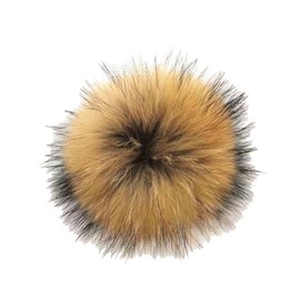 BrightGlow Faux Fur Pompom Soft Pompoms for Crafts Natural Fur Pompom Large Pom Pom Balls Fluffy Plush Balls Faux Fur Pom Poms for Hats, Bags, Scarf Accessories, Brown, 10 cm