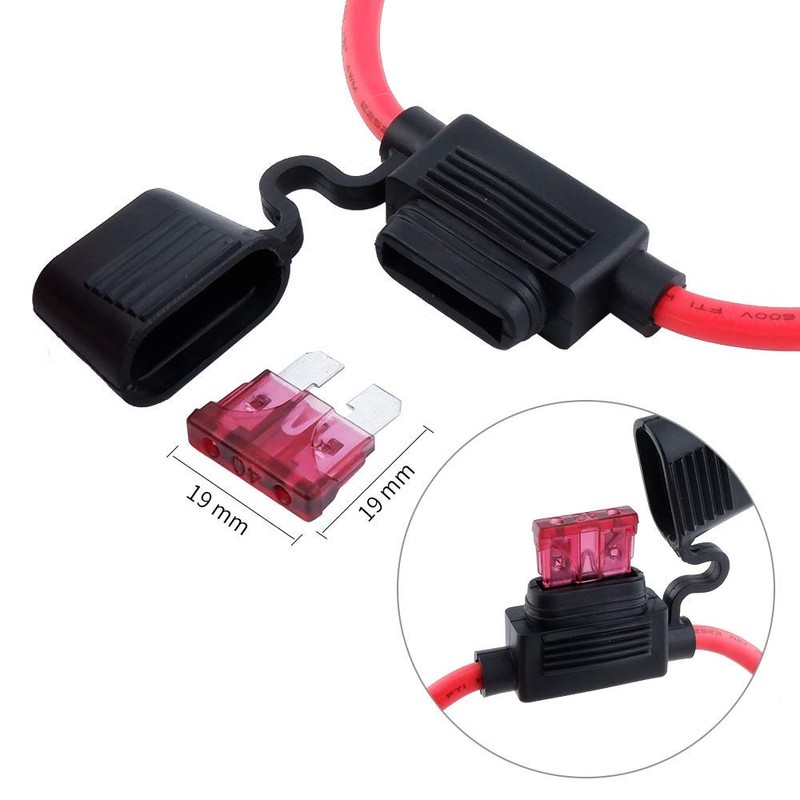 E-TING 10 Gauge Fuse Holder - 10 AWG Inline Fuse