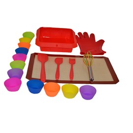 Baking Kit By UnicGlam Kids baking Set Girls Real Cupcake Making Kit One Complete Baking accessories for Beginners (Adult and Teens) and Professional Baking Lovers 19 Pieces Set