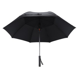 Cooling Fan Umbrella UV Guard Sun Blocking 2600mAh USB Rechargeable Sun Rain Umbrella for Outdoor Shopping Black